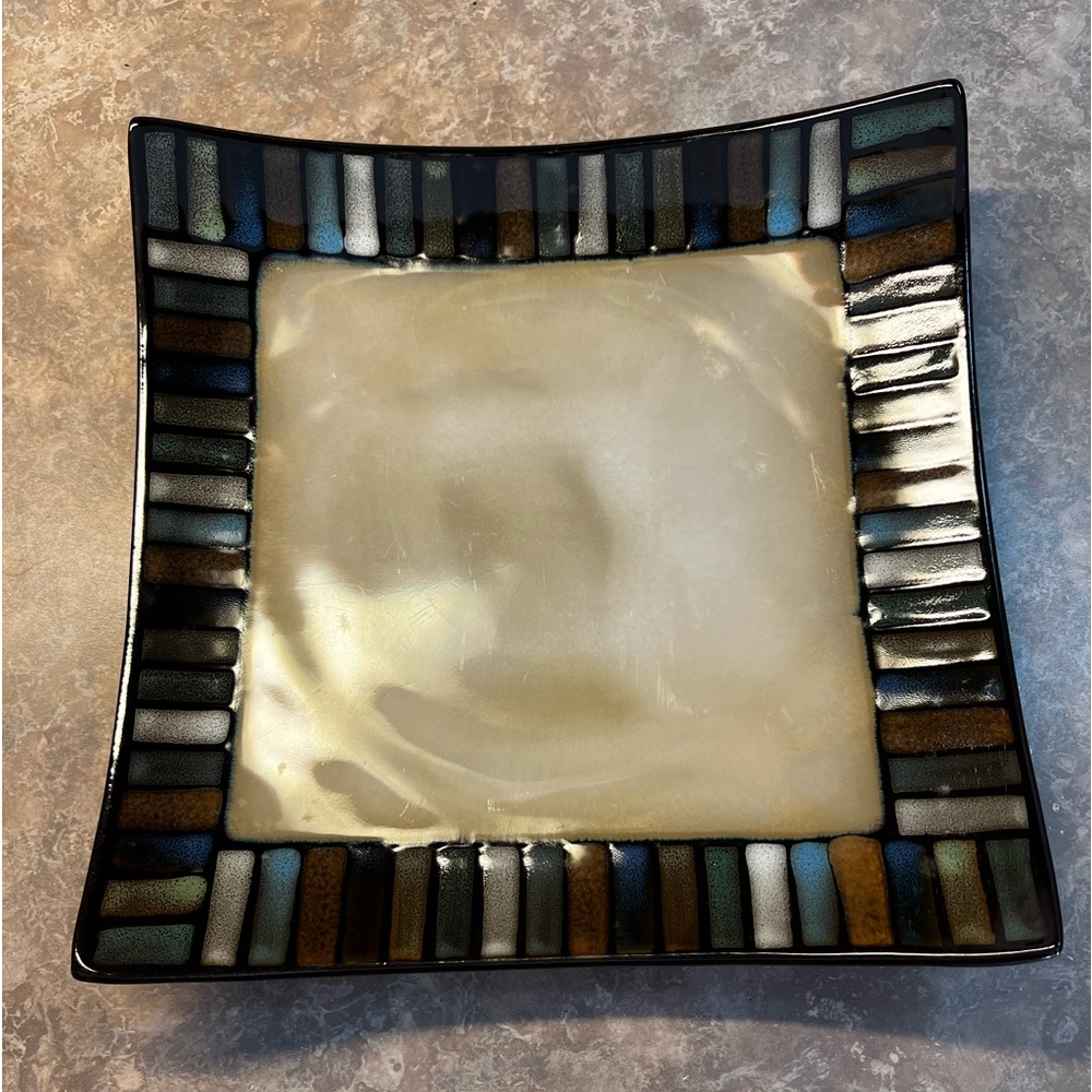Discontinued-Sonoma serving plate Vallejo Blue